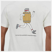 Men’s Short Sleeve T-Shirt New Balance Sport Essentials Barrel White - Le schmidt