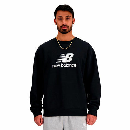 Men’s Sweatshirt without Hood New Balance Sport Essentials Fleece Logo Black - Le schmidt