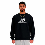 Men’s Sweatshirt without Hood New Balance Sport Essentials Fleece Logo Black - Le schmidt