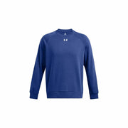 Men’s Sweatshirt without Hood Under Armour Rival Fleece Crew Blue - Le schmidt