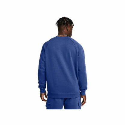 Men’s Sweatshirt without Hood Under Armour Rival Fleece Crew Blue - Le schmidt