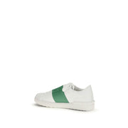 Valentino Garavani White Calf Leather Bos Taurus Low Top Sneakers