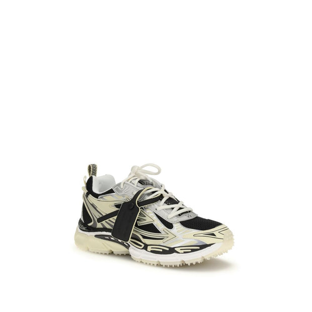 Off-White Multicolor Fabric Athletic Sneakers
