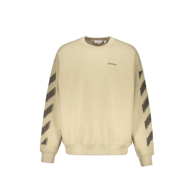 Off-White Beige Cotton Sweatshirt
