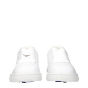Burberry White Leather Low Top Sneakers