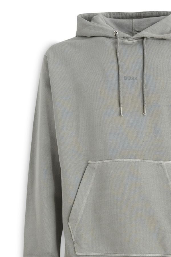 Hugo Boss Elegant Grey Cotton Hooded Sweatshirt - Le schmidt