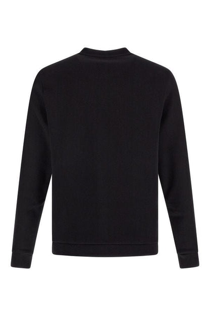 Hugo Boss Elegant Black Cotton Round Neck Sweatshirt - Le schmidt