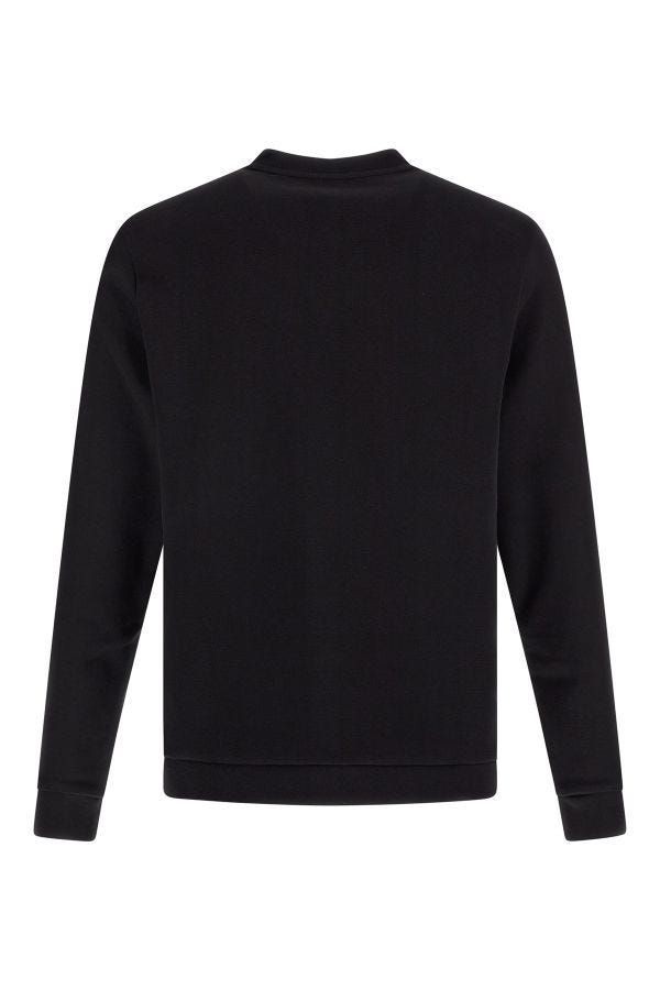 Hugo Boss Elegant Black Cotton Round Neck Sweatshirt - Le schmidt