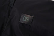 Dolce & Gabbana Black Nylon Logo Bomber Zipper Jacket