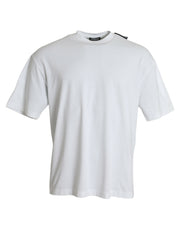 Balenciaga Off White Cotton Jersey Round Neck T-shirt - Le schmidt