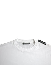 Balenciaga Off White Cotton Jersey Round Neck T-shirt - Le schmidt