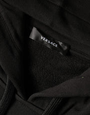 Versace Black Medusa Print Cotton HoodiePullover Sweatshirt Sweater - Le schmidt