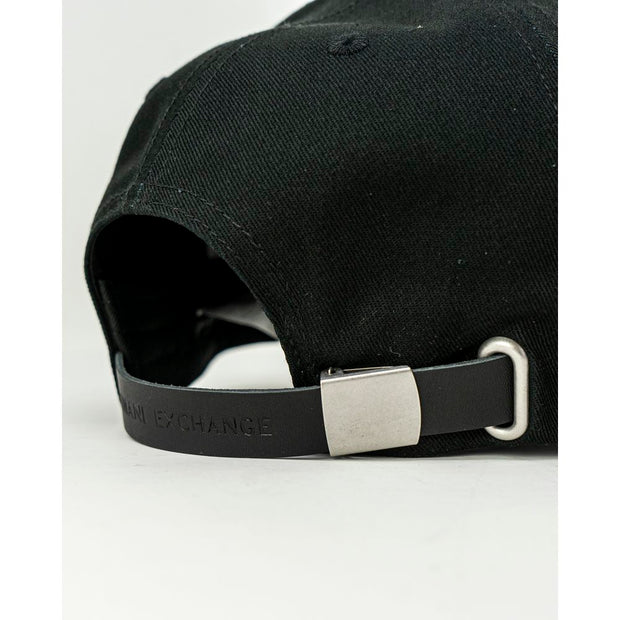 Armani Exchange Black Cotton Cap (Baseball Hat)