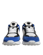 Versace Multicolor Canvas Quad Fabric Medusa Low Top Sneakers Shoes - Le schmidt