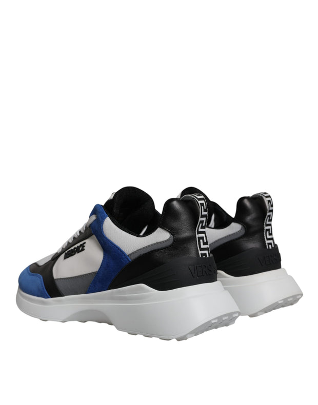 Versace Multicolor Canvas Quad Fabric Medusa Low Top Sneakers Shoes - Le schmidt