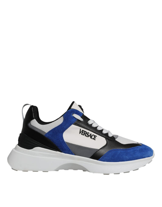 Versace Multicolor Canvas Quad Fabric Medusa Low Top Sneakers Shoes - Le schmidt