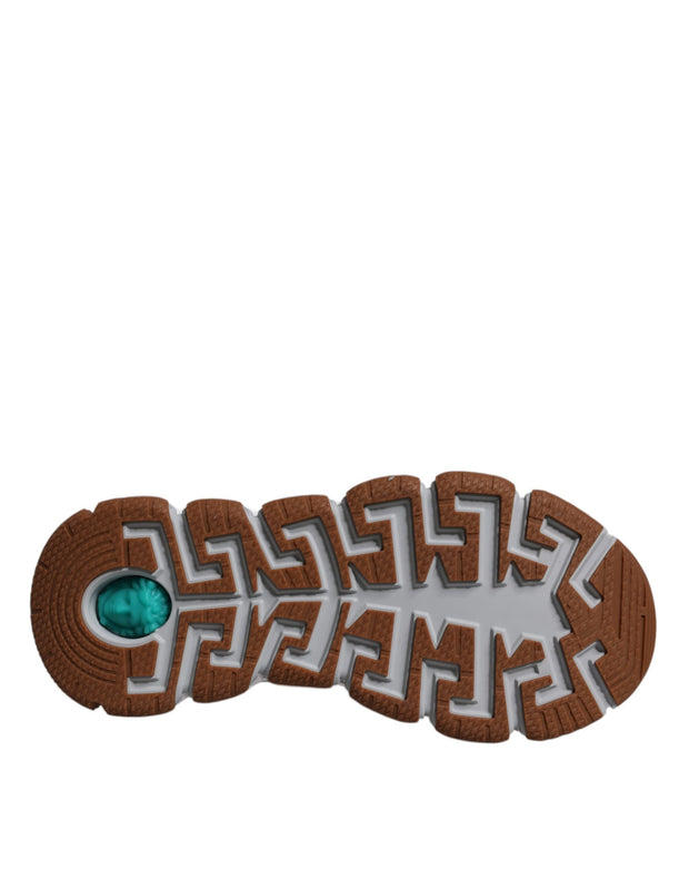 Versace White Trigreca Barocco Print Low Top Sneakers Shoes - Le schmidt