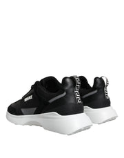 Versace Black Canvas Quad Fabric Medusa Low Top Sneaker Shoes - Le schmidt