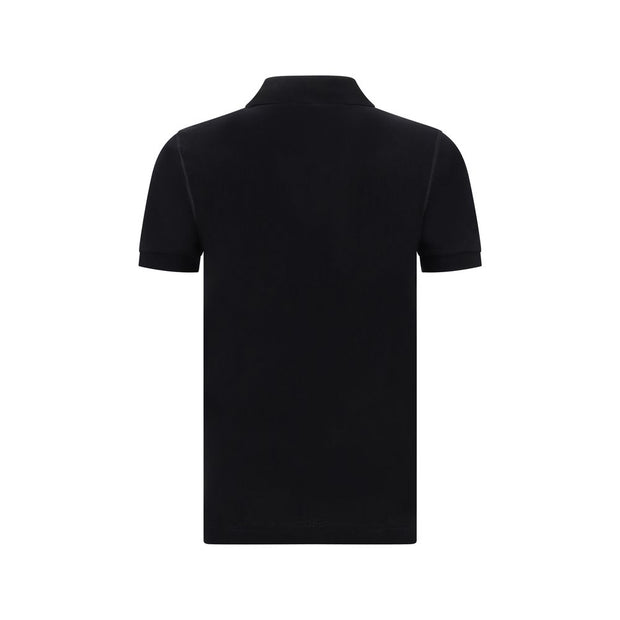 Dolce & Gabbana Black Cotton Polo Shirt