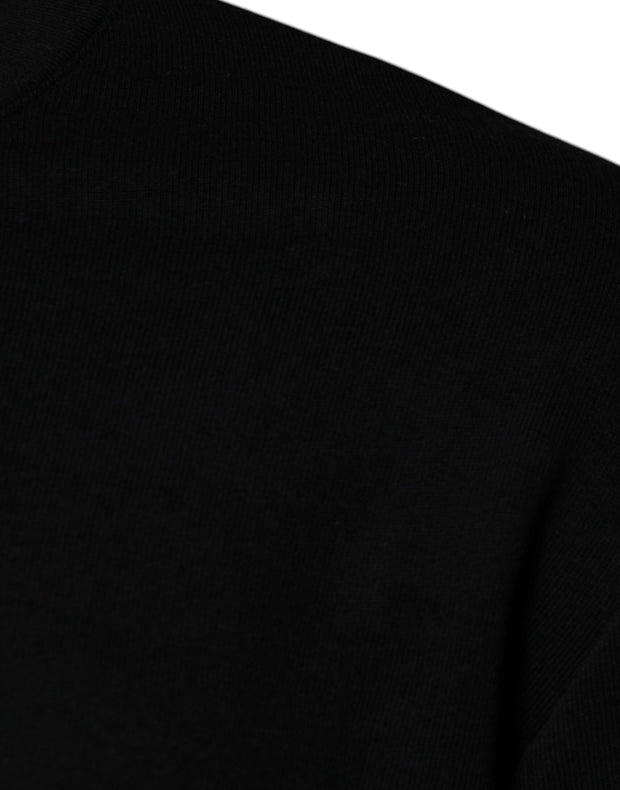 Versace Black Medusa Embroidery Crew Neck Pullover Sweater - Le schmidt