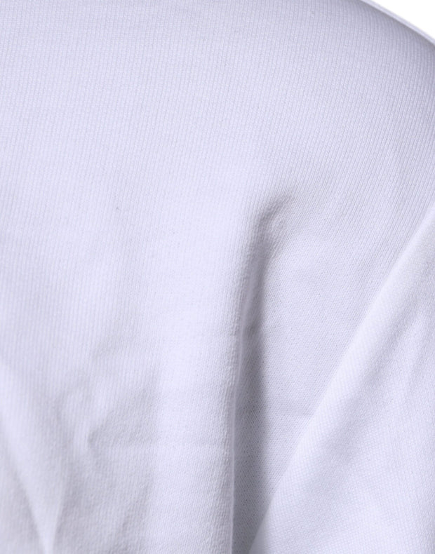 Versace White Medusa Embroidery Crew Neck Pullover Sweater - Le schmidt