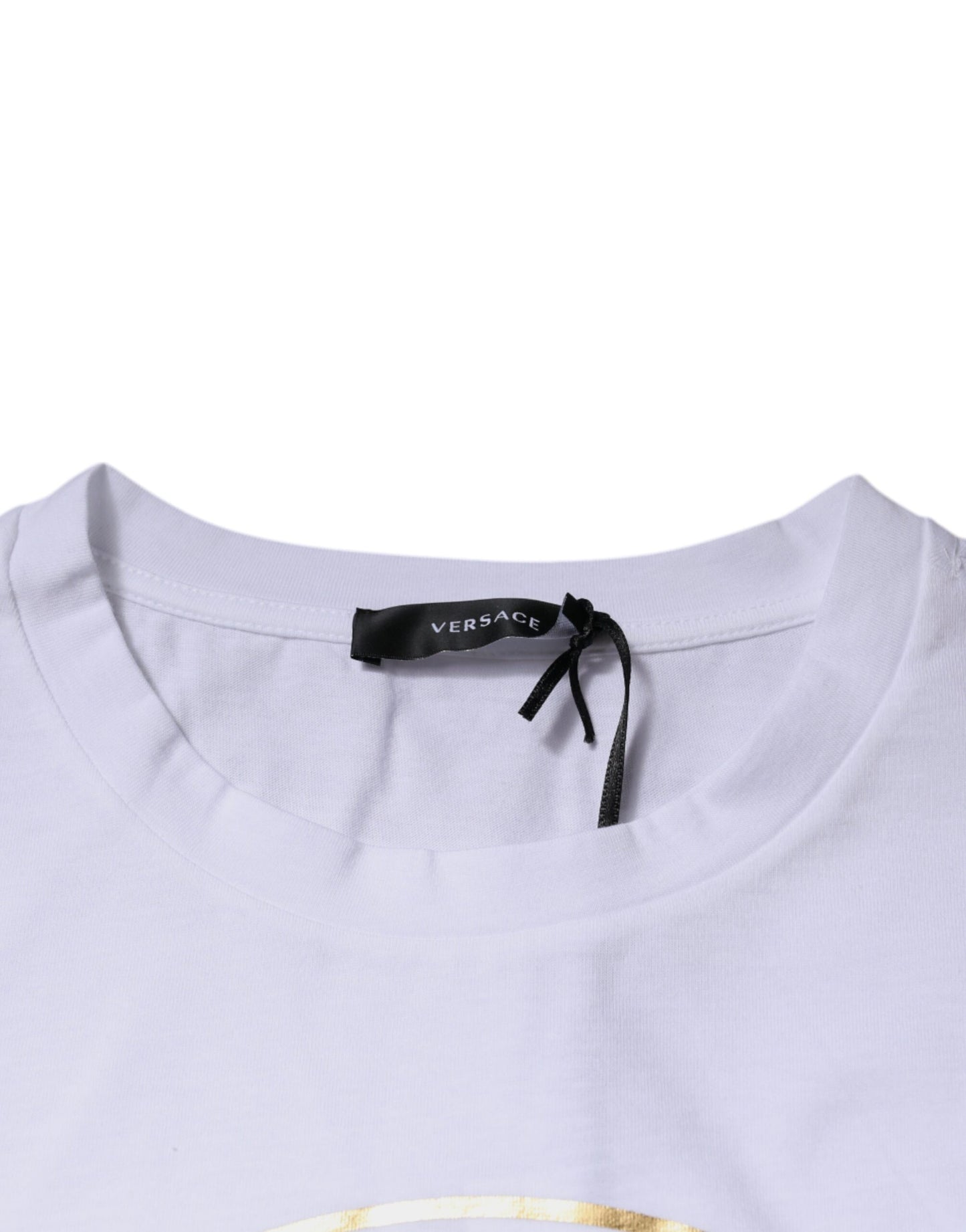 Versace White Medusa Print Cotton Crew Neck T-shirt - Le schmidt