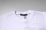 Dolce & Gabbana White Logo Patch Cotton Crew Neck T-shirt