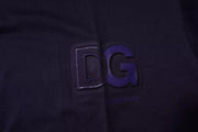 Dolce & Gabbana Navy Blue DG Logo Cotton Crew Neck T-shirt