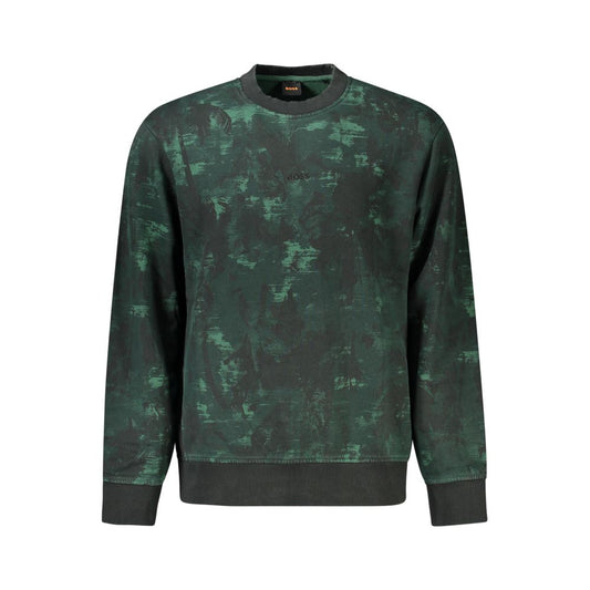 Hugo Boss Grøn Bomuld Langærmet Herre Sweatshirt Broderi