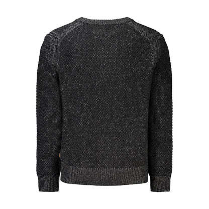 Hugo Boss Sort Uld Herre Trøje Med V Hals Og Logo Eksklusiv