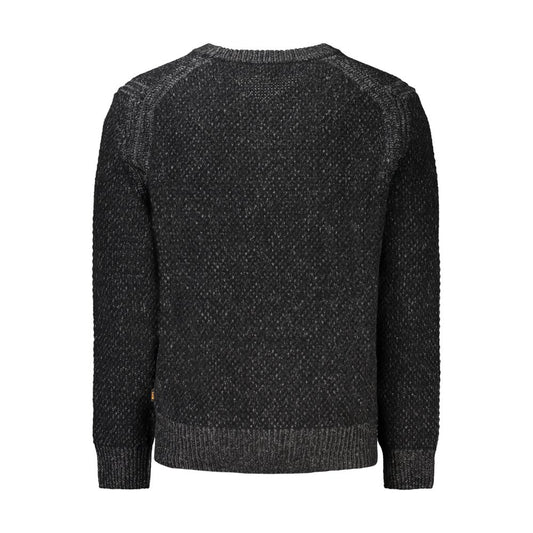 Hugo Boss Sort Uld Herre Trøje Med V Hals Og Logo Eksklusiv
