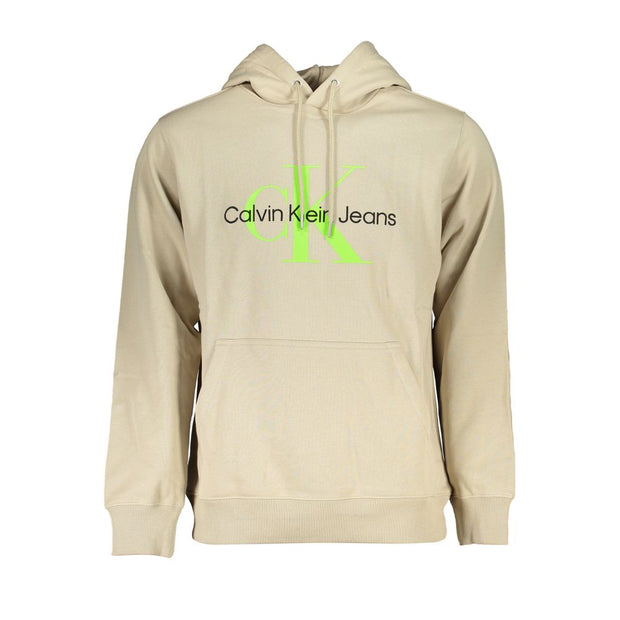 Calvin Klein Beige Cotton Men's Sweatshirt