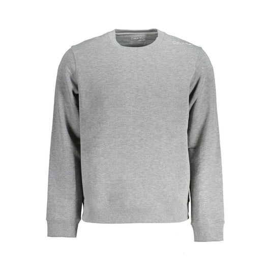 Calvin Klein Grå Polyester Herre Langærmet Trøje Med Logo