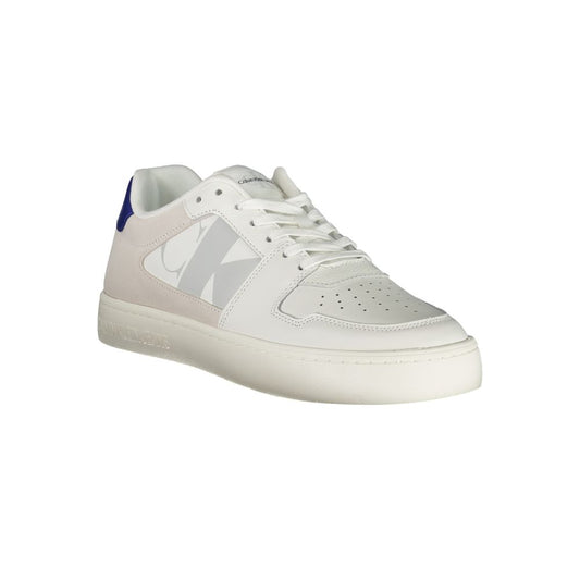 Calvin Klein Hvid Læder Herre Sneakers Genanvendt Materiale