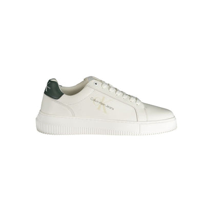 Calvin Klein Hvid Polyester Sneaker Med Print Og Logo