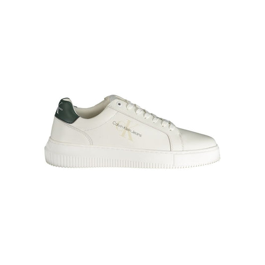 Calvin Klein Hvid Polyester Sneaker Med Print Og Logo