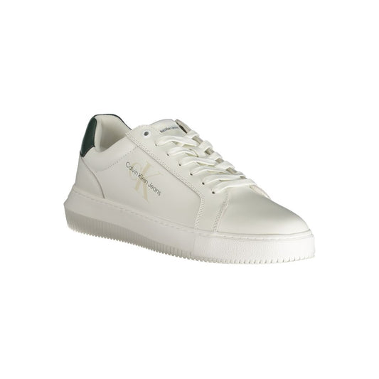Calvin Klein Hvid Polyester Sneaker Med Print Og Logo