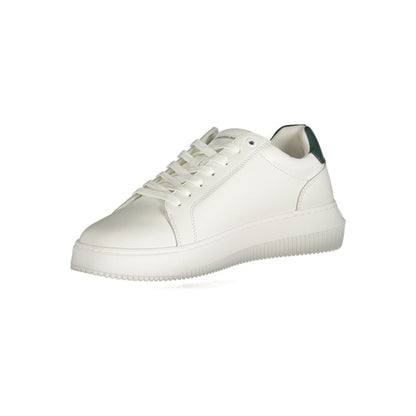 Calvin Klein Hvid Polyester Sneaker Med Print Og Logo