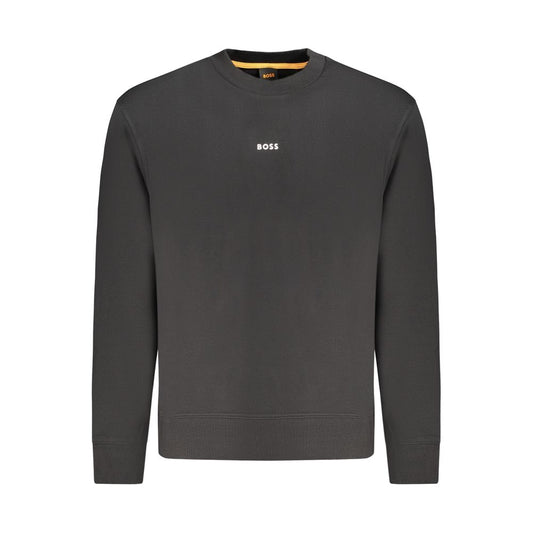 Hugo Boss Sort Bomuld Herre Trøje Med Logo Kvalitet