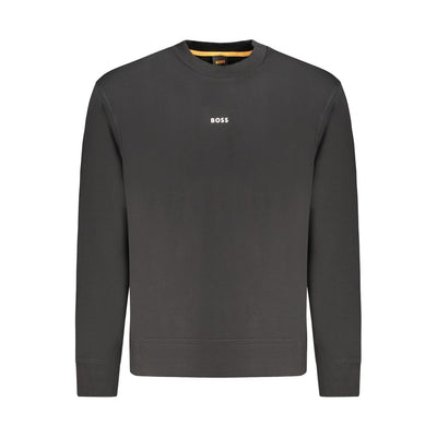 Hugo Boss Black Cotton Men Sweater
