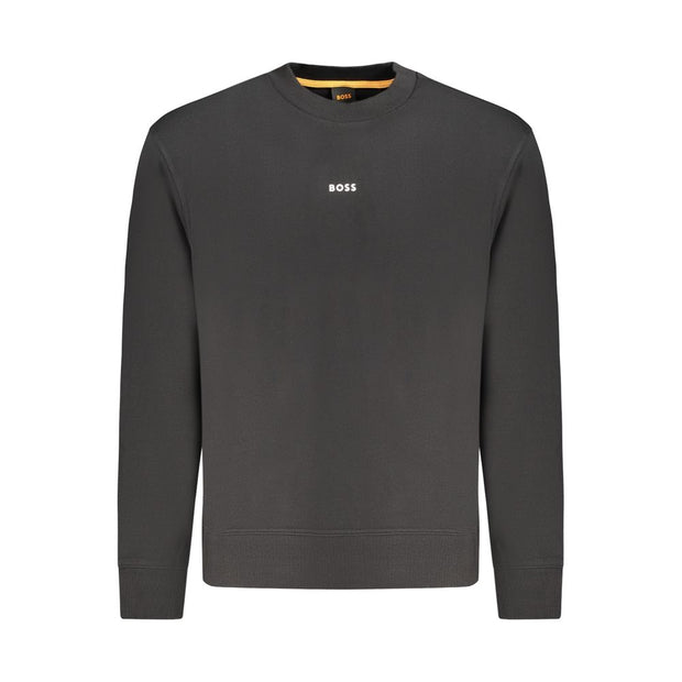 Hugo Boss Black Cotton Men Sweater