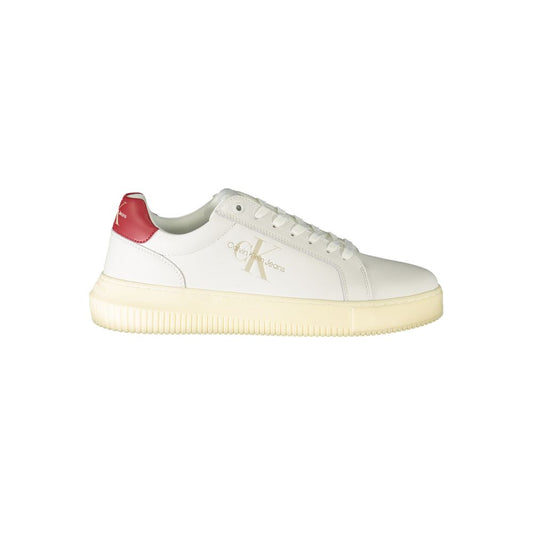 Calvin Klein Hvid Polyester Sneaker Med Print Og Logo