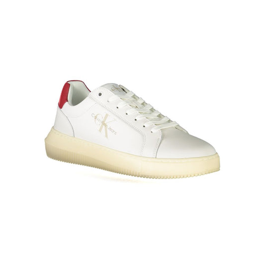 Calvin Klein Hvid Polyester Sneaker Med Print Og Logo