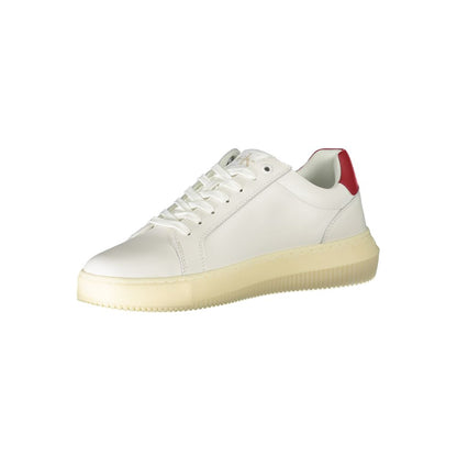 Calvin Klein Hvid Polyester Sneaker Med Print Og Logo
