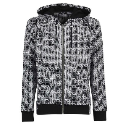 Balmain Black Cotton Men's Sweater - Le schmidt