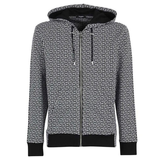 Balmain Black Cotton Men's Sweater - Le schmidt