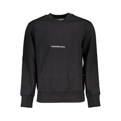 Calvin Klein Sort Bomuld Langærmet Herre Sweater Med Fleece