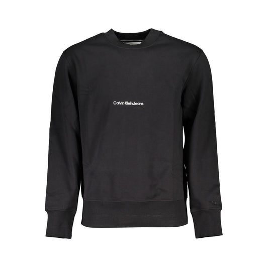 Calvin Klein Sort Bomuld Langærmet Herre Sweater Med Fleece