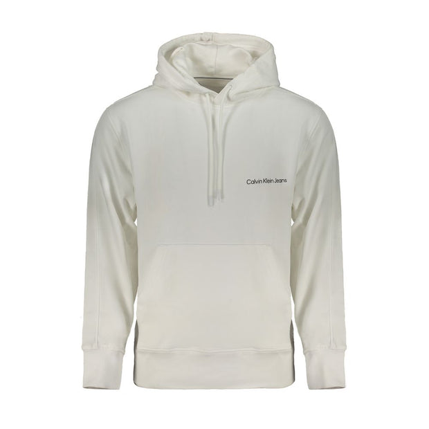 Calvin Klein White Cotton Men's Hooded Sweatshirt