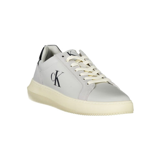 Calvin Klein Brun Læder Herre Sneakers Til Daglig Brug